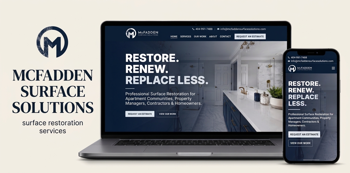 McFadden Surface Solutions Website Preview